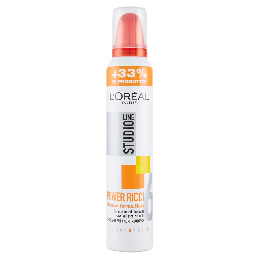 L'Oréal Paris Studio Line Power Ricci, Mousse capelli ricci, 200 ml
